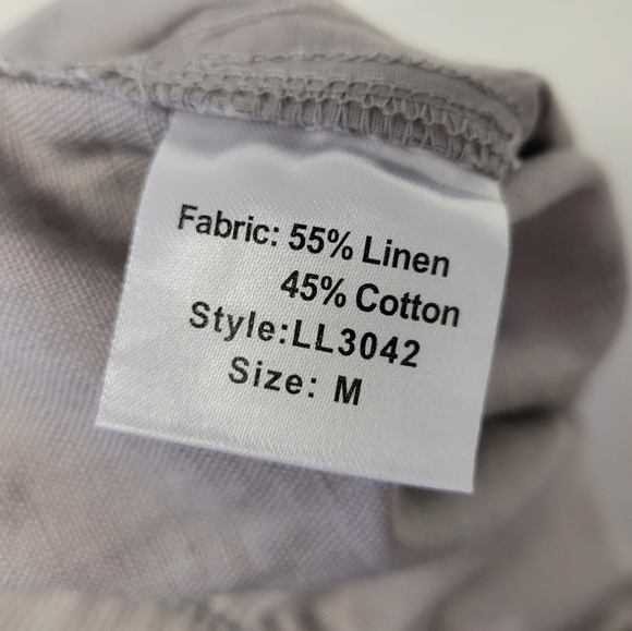 Elan Drawstring Rolled Up Shorts Gray M - Picture 4 of 5